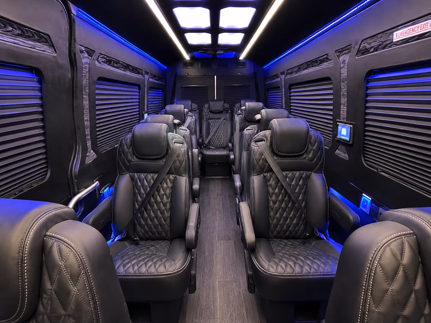 sugar land 10 passenger sprinter van inside