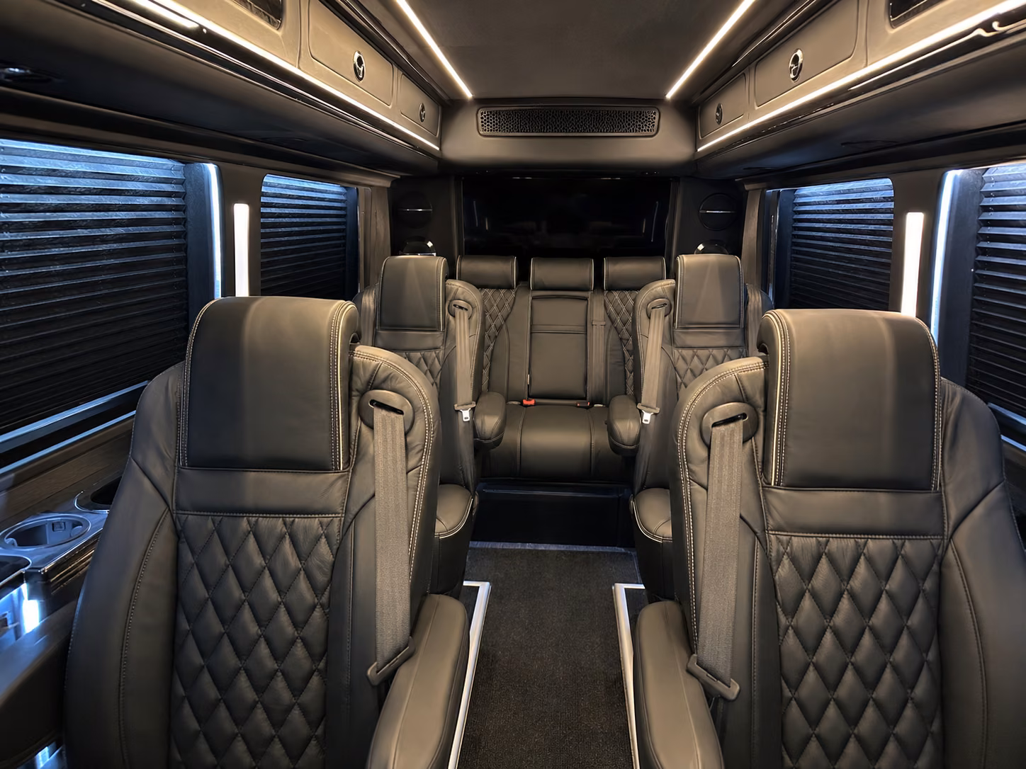sugar land 18 passenger sprinter van inside