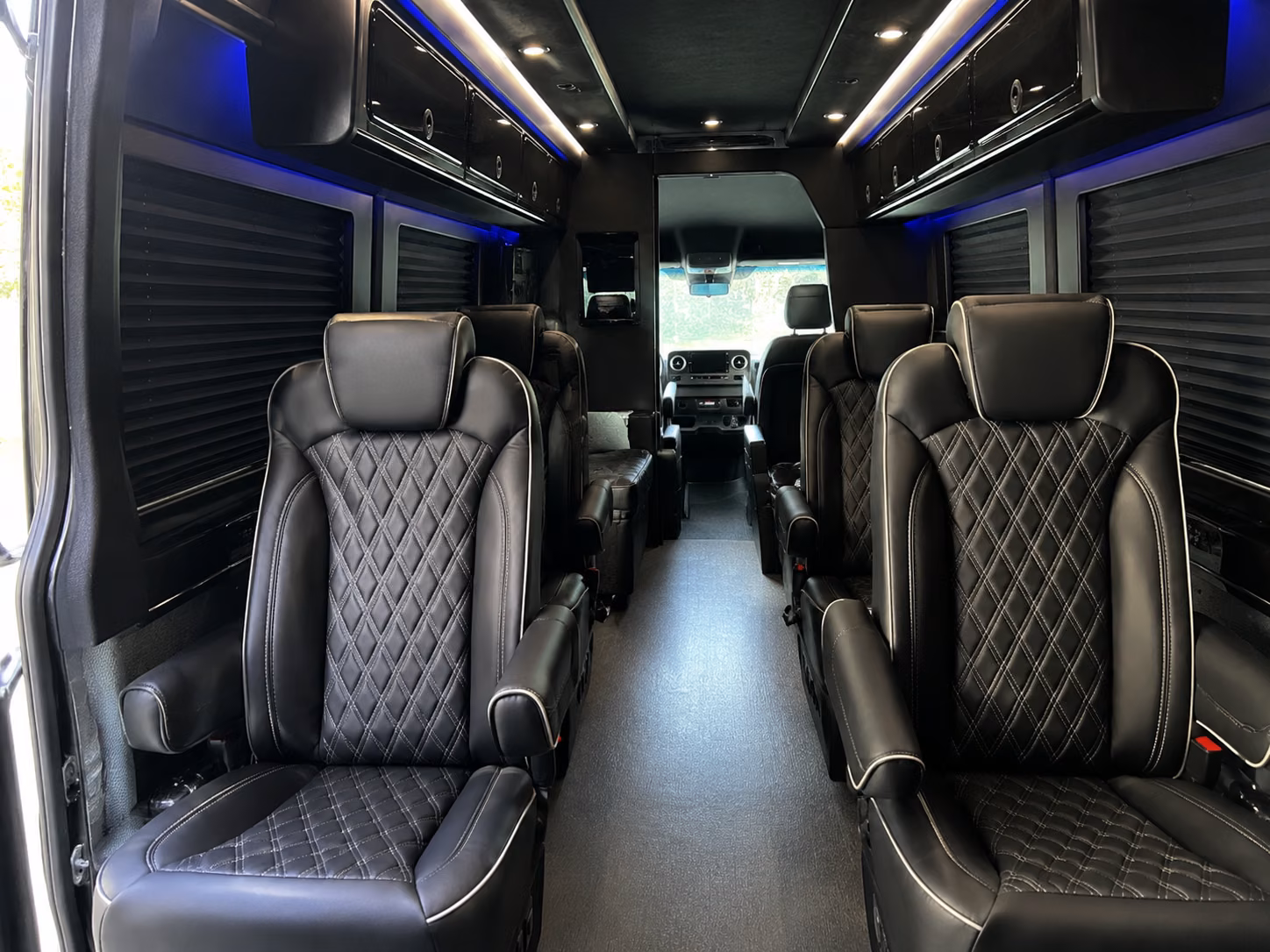 sugar land 18 passenger sprinter van interior