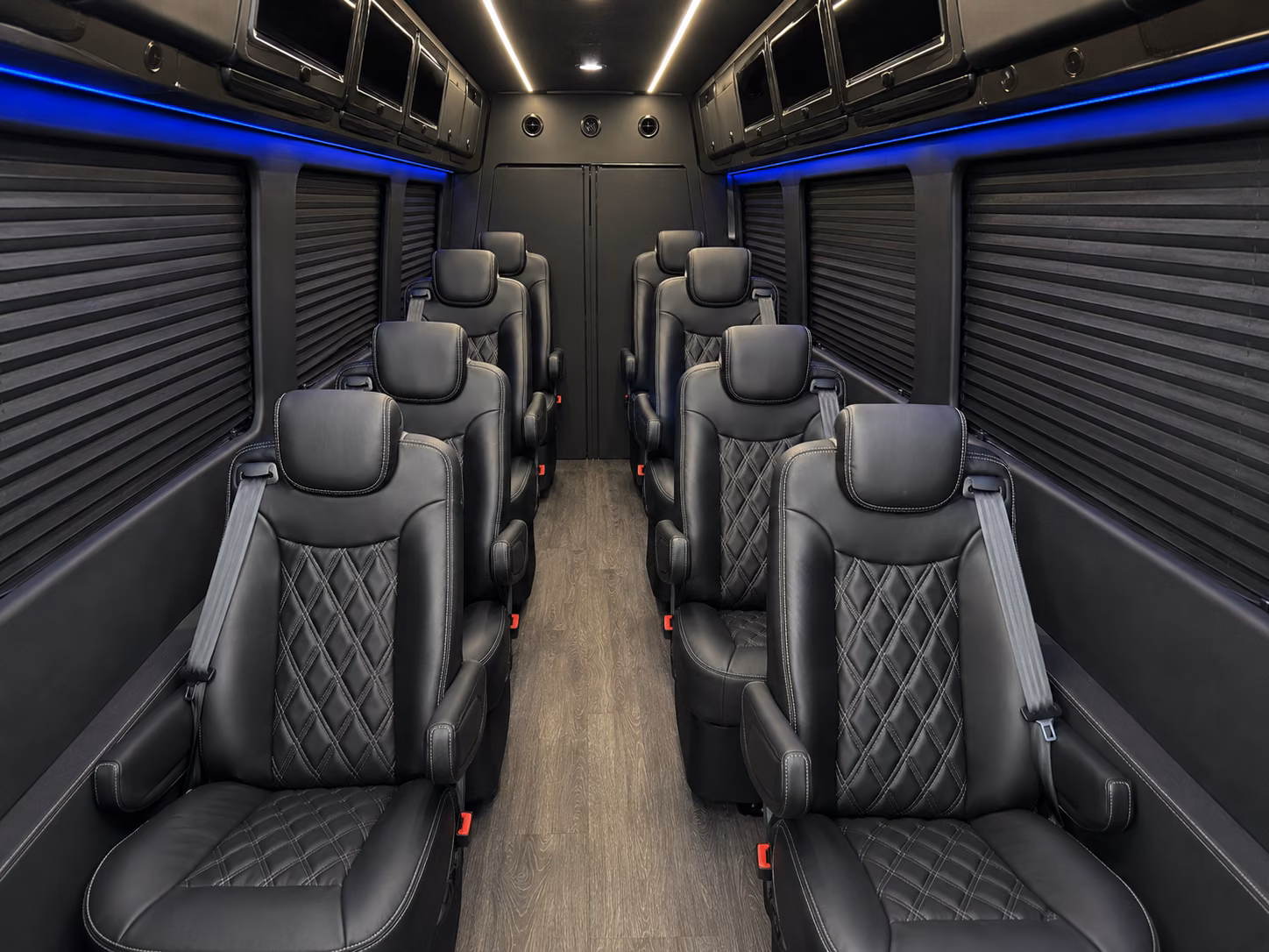 sugar land 20 passenger sprinter van inside