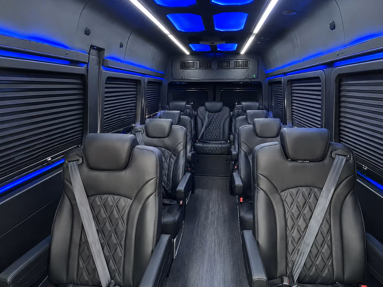 sugar land 20 passenger sprinter van interior