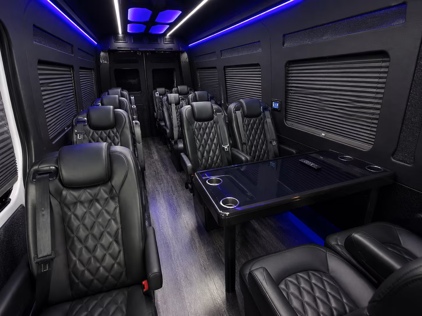 sugar land 8 passenger sprinter van inside