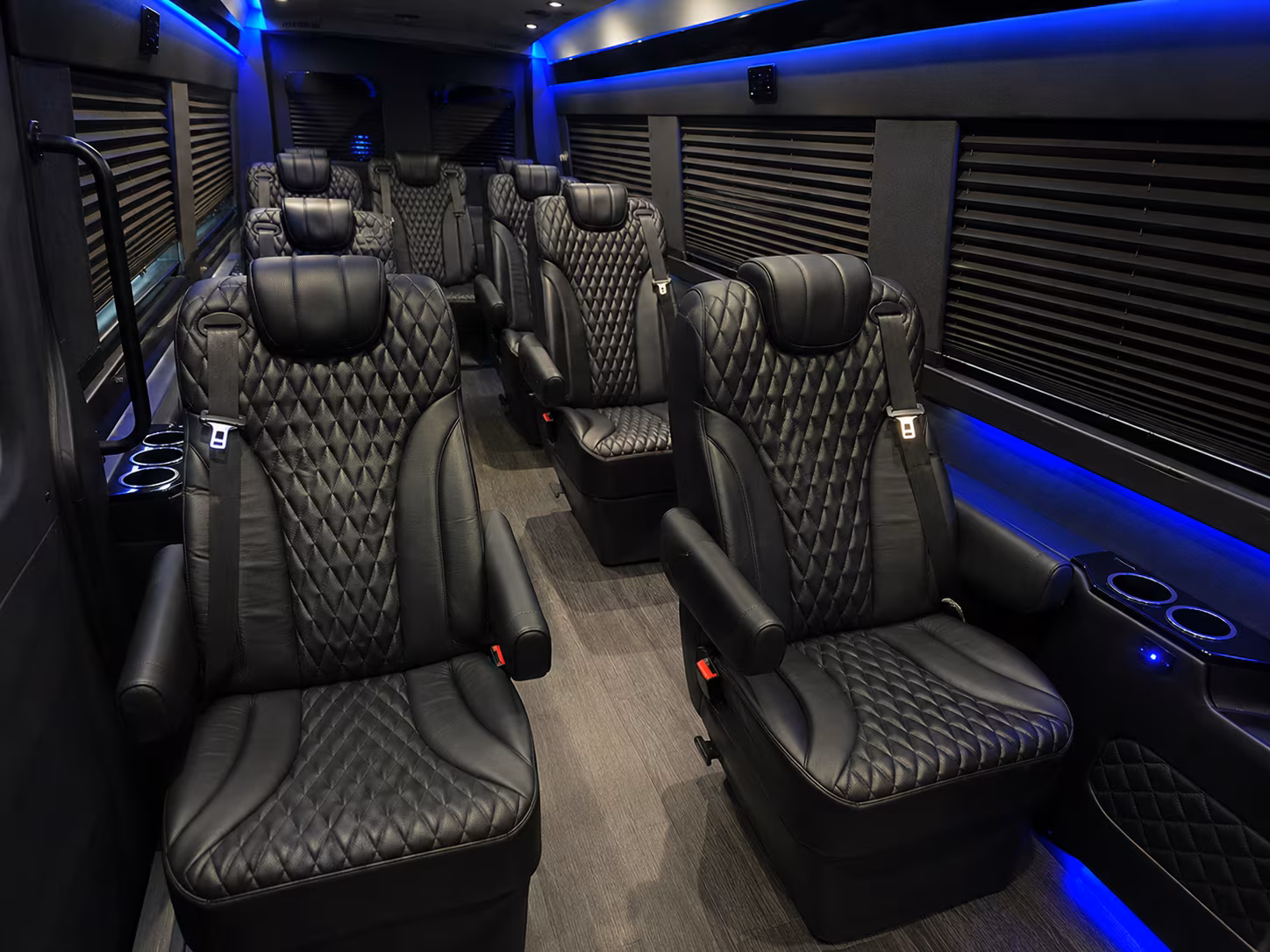 sugar land 8 passenger sprinter van interior