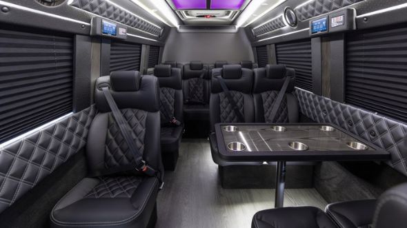 sugar land 15 passenger sprinter van interior